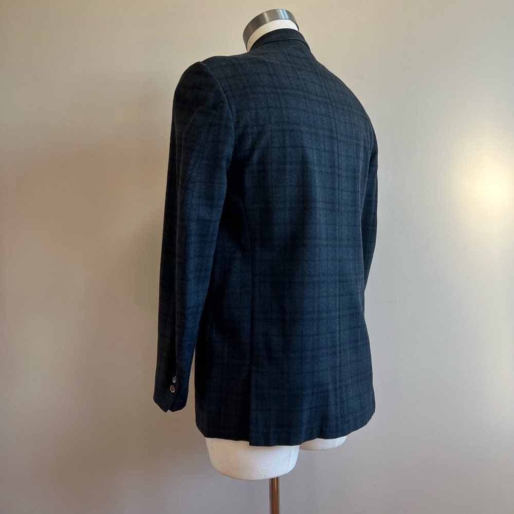 Gold Emblem Plaid Wool Jacket - Picture 5 of 11
